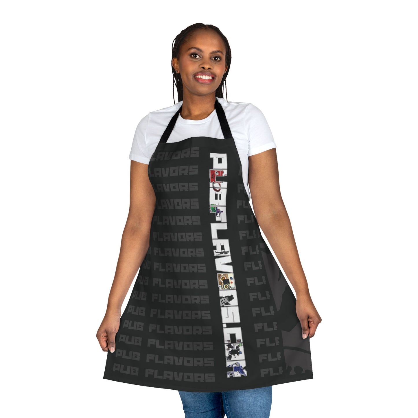 Charcoal white PF Apron