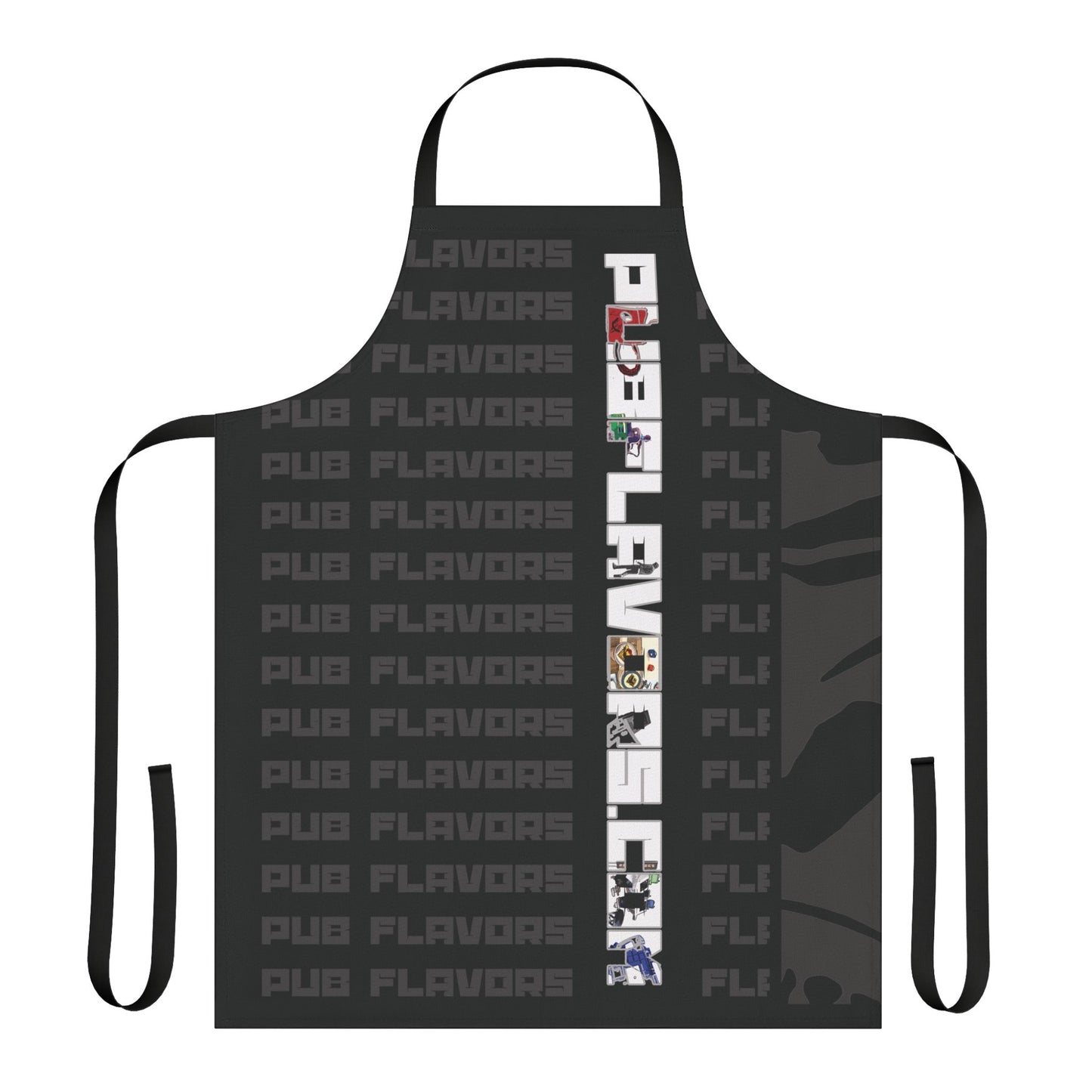 Charcoal white PF Apron