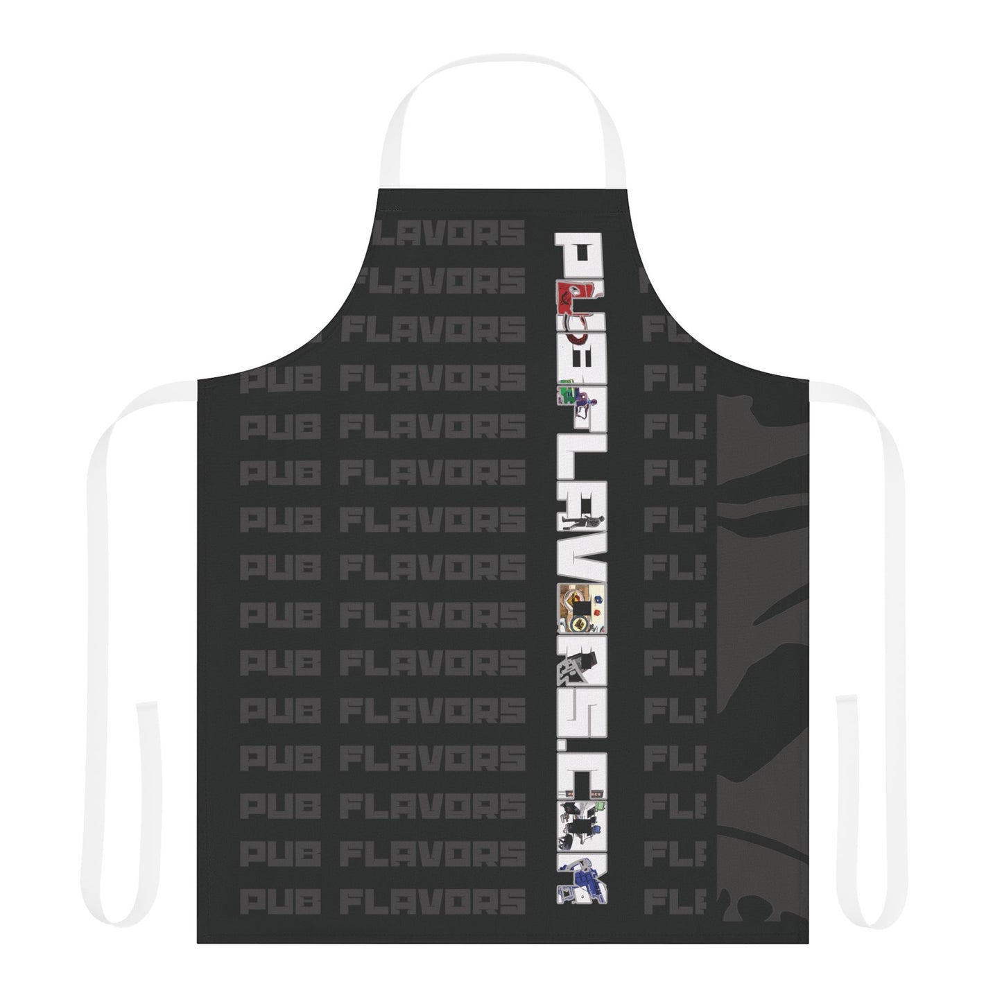 Charcoal white PF Apron