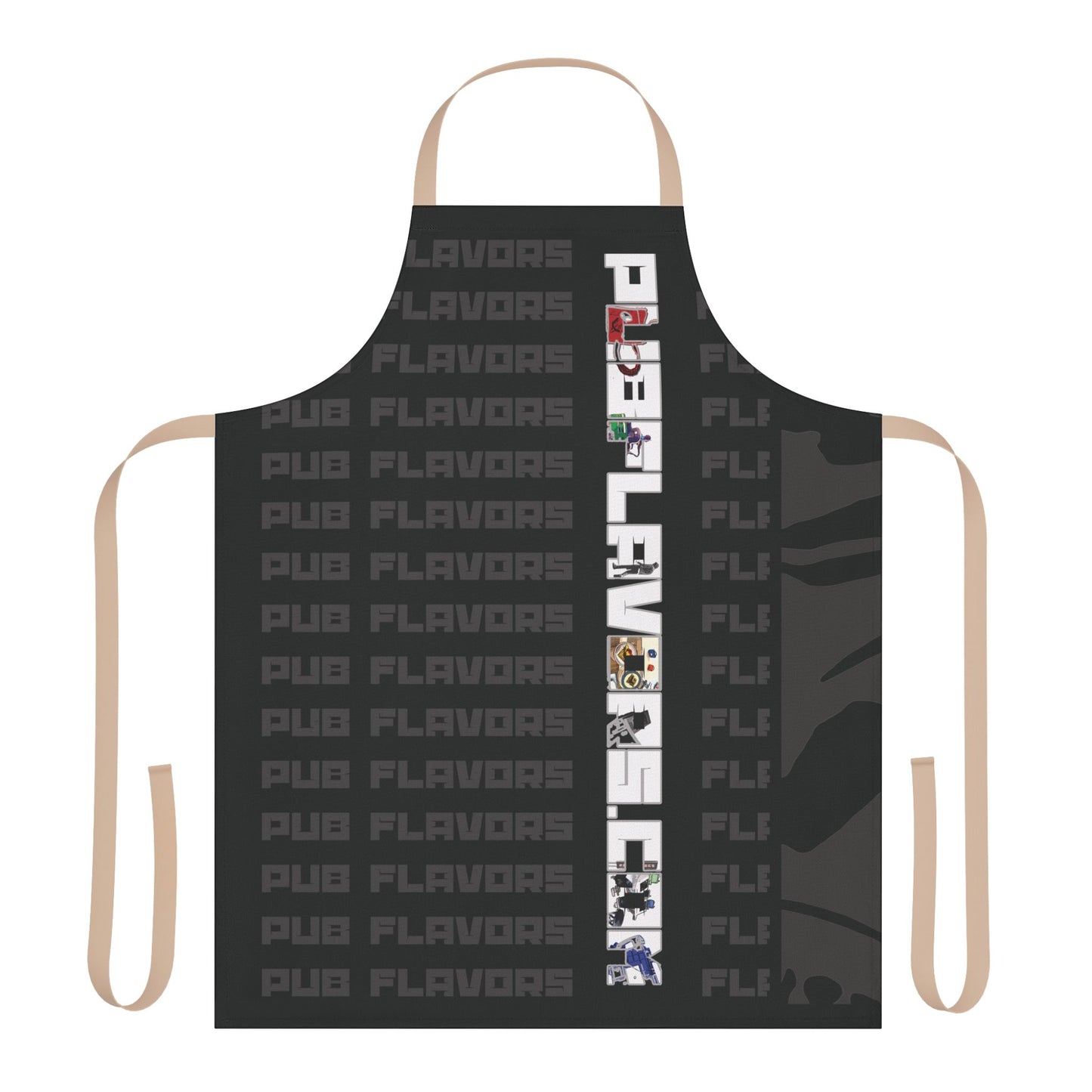 Charcoal white PF Apron